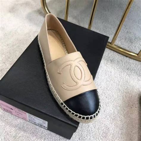 chanel espadrilles leather beige price